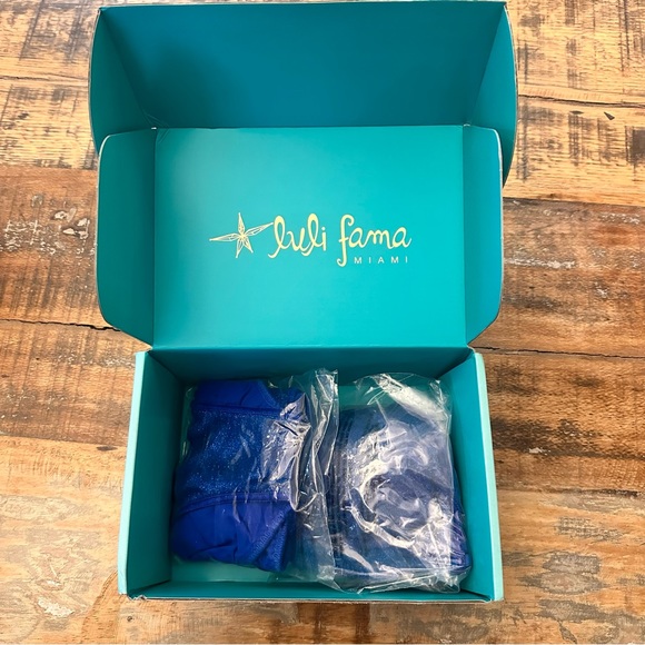 Luli Fama Stardust Royal Blue Bikini NWT - Picture 9 of 9